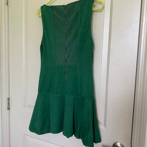 Green Alice + Olivia Drop Waist Dress